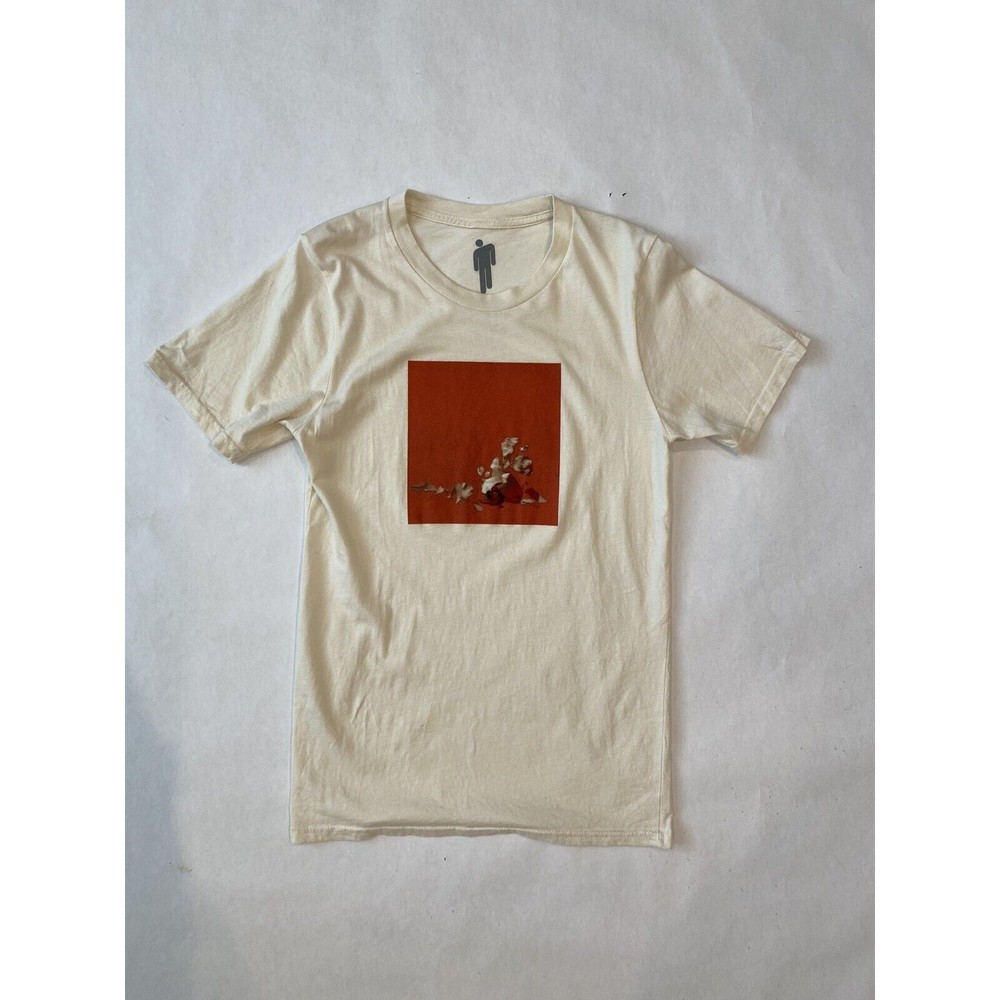 Adult Official Billie Eilish - Therefore I Am with Backprint-Ivory  Small Shirt